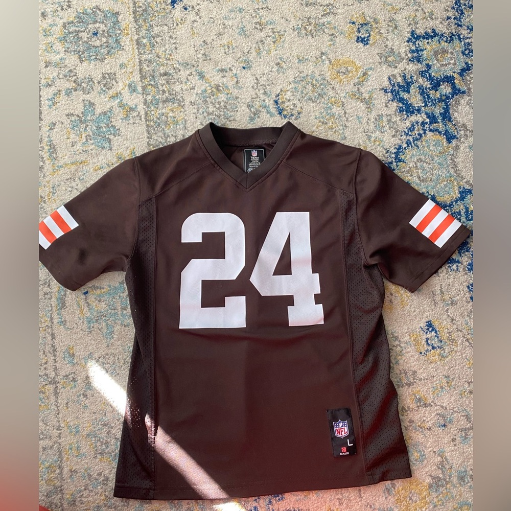 Cleveland Browns NFL Team Apparel Youth Size Large Nick Chubb Jersey #24